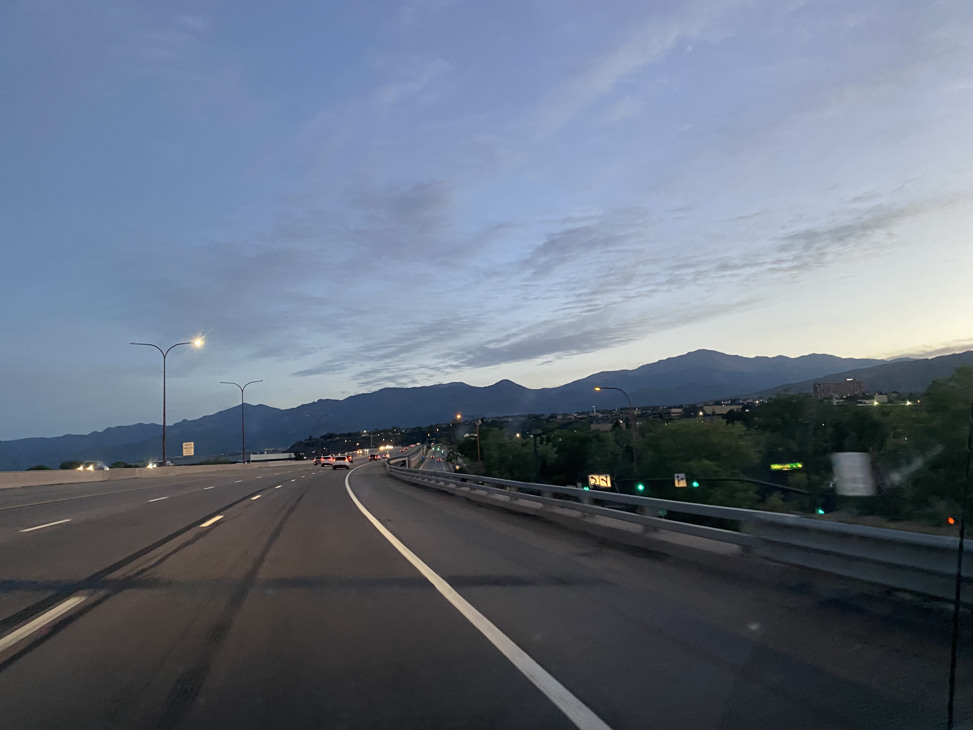 Colorado Springs skyline at night